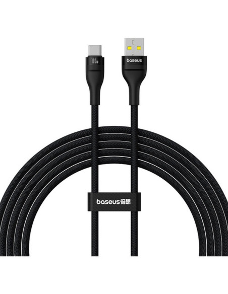 BASEUS USB A vers Type C PD QC 5A 100W Flash cable P10311804111-01 2 m noir