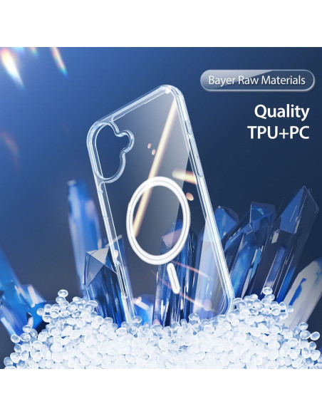 Coque DUX DUCIS CLIN MAG compatible avec MagSafe pour IPHONE 16 transparent
