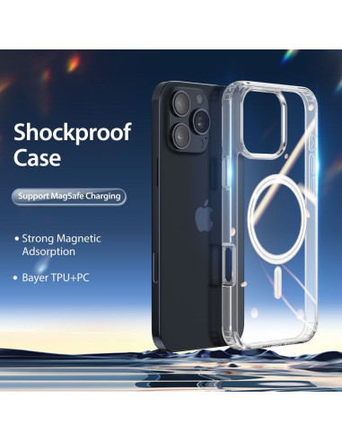 DUX DUCIS Clin - Case transparente compatible avec MagSafe pour iPhone 16 Pro