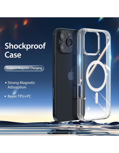 DUX DUCIS Clin - Case transparente compatible MagSafe pour iPhone 16 Pro Max