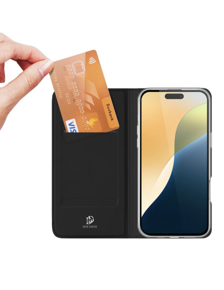 DUX DUCIS Skin Pro - Coque à rabat pour Apple iPhone 16 noir
