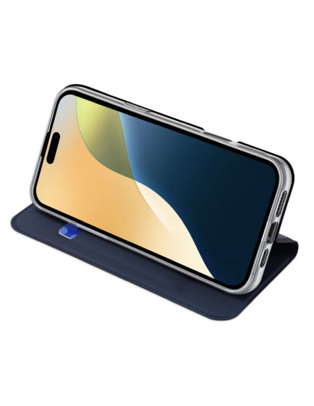 DUX DUCIS Skin Pro - Coque à rabat pour Apple iPhone 16 Plus bleu