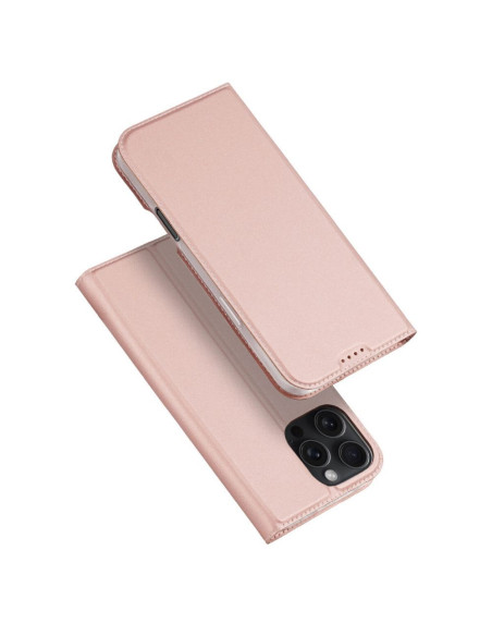 DUX DUCIS Skin Pro - Coque à rabat pour Apple iPhone 16 Pro rose