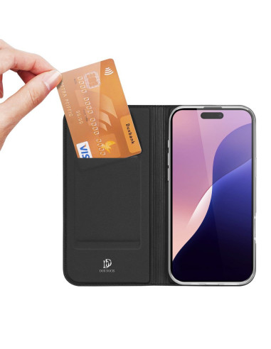 DUX DUCIS Skin Pro - Coque à rabat pour Apple iPhone 16 Pro Max noir