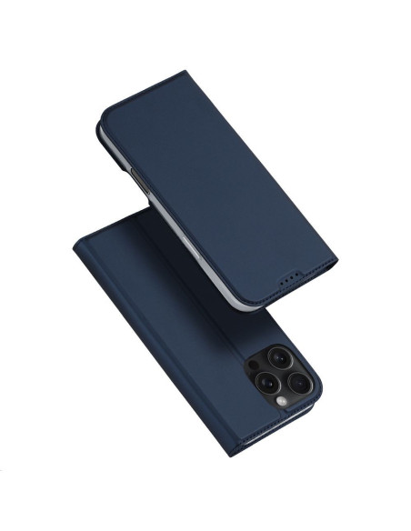 DUX DUCIS Skin Pro - Coque à rabat pour Apple iPhone 16 Pro Max bleu