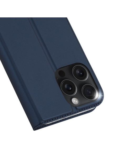 DUX DUCIS Skin Pro - Coque à rabat pour Apple iPhone 16 Pro Max bleu