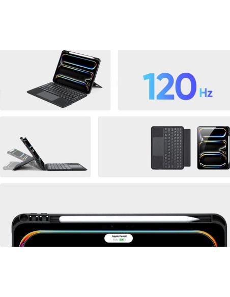DUX DUCIS DK Case pliante avec clavier sans fil pour iPad Pro 11 (2024) noir