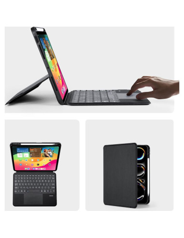 DUX DUCIS DK Case pliante avec clavier sans fil pour iPad Pro 11 (2024) noir