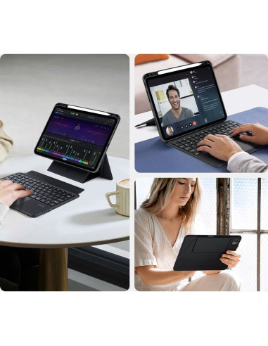 DUX DUCIS DK Case pliante avec clavier sans fil pour iPad Pro 11 (2024) noir