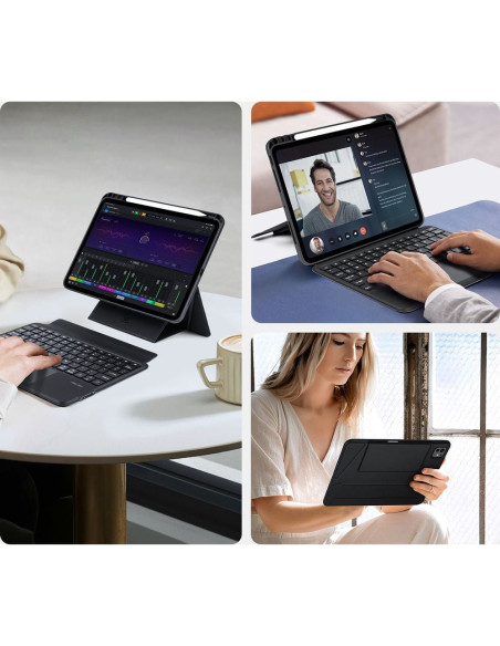 DUX DUCIS DK Case pliante avec clavier sans fil pour iPad Pro 11 (2024) noir