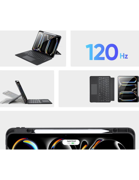 DUX DUCIS DK Case pliante avec clavier sans fil pour iPad Pro 13 (2024) noir