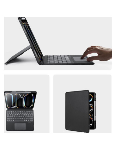 DUX DUCIS DK Case pliante avec clavier sans fil pour iPad Pro 13 (2024) noir