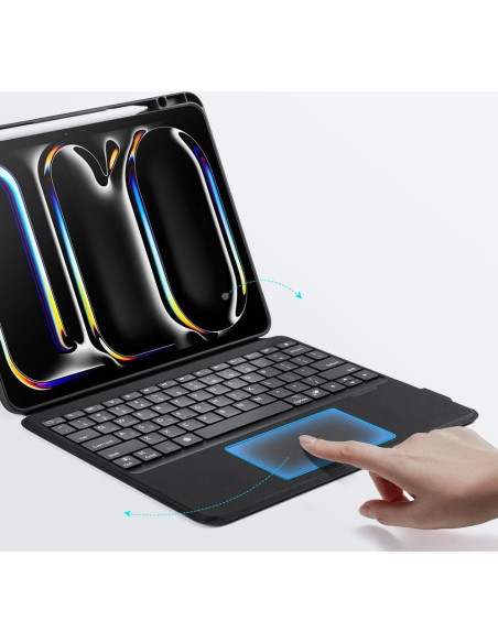 DUX DUCIS DK Case pliante avec clavier sans fil pour iPad Pro 13 (2024) noir
