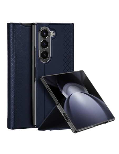 DUX DUCIS Bril - Case en cuir pour Samsung Galaxy Z Fold6 5G bleu