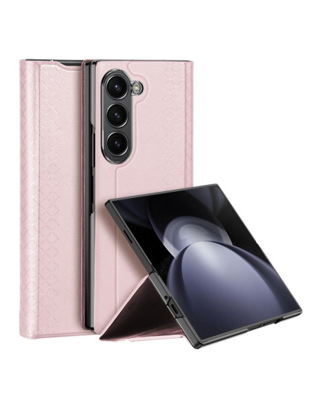 DUX DUCIS Bril - Case en cuir pour Samsung Galaxy Z Fold6 5G rose
