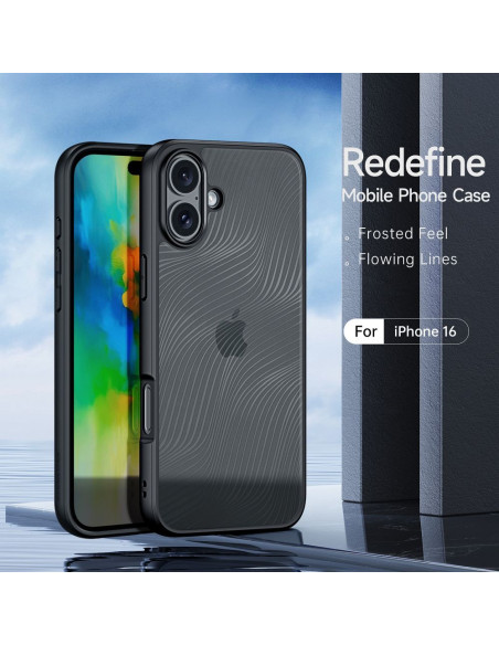 DUX DUCIS Aimo Mag - Case blindée compatible avec MagSafe pour Apple iPhone 16 noir