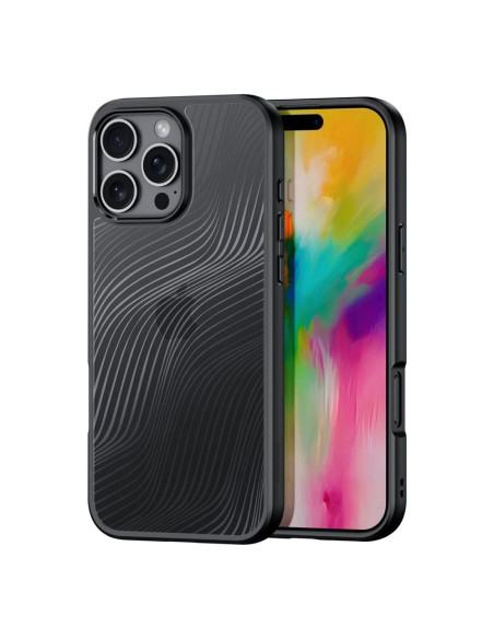 DUX DUCIS Aimo Mag - Case blindée compatible MagSafe pour Apple iPhone 16 Pro noir