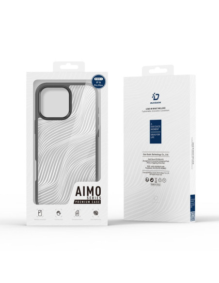 DUX DUCIS Aimo Mag - Case blindée compatible MagSafe pour Apple iPhone 16 Pro Max noir