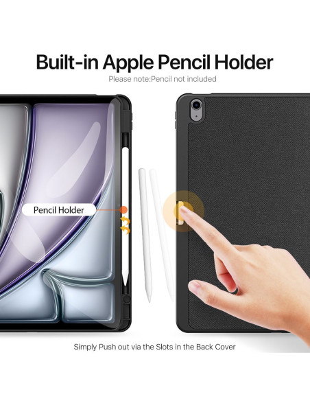 DUX DUCIS DOMO Case pliante avec porte-stylet pour iPad Air 13 (2024) noir
