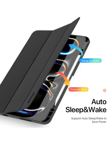 DUX DUCIS DOMO Case pliante avec porte-stylet pour iPad Pro 13 (2024) noir