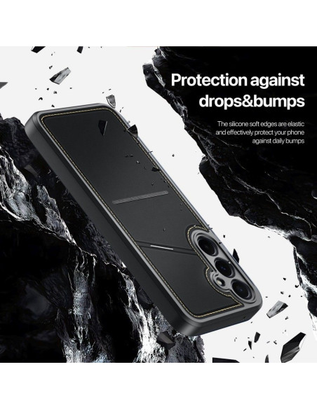 DUX DUCIS RAFI II Coque MAG avec support compatible avec MagSafe pour SAMSUNG A35 noir