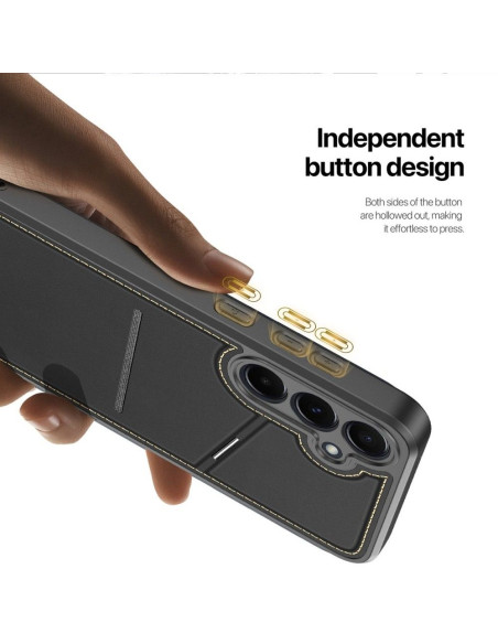 DUX DUCIS RAFI II Coque MAG avec support compatible avec MagSafe pour SAMSUNG A35 noir