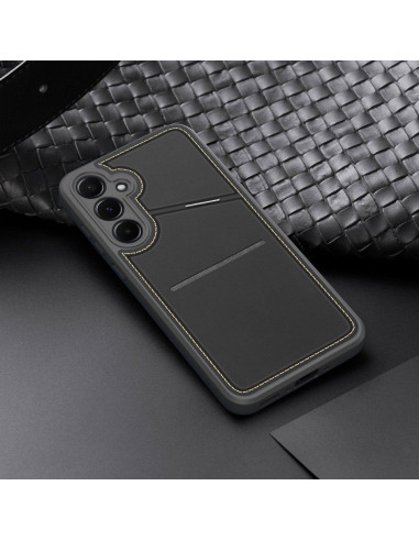 DUX DUCIS RAFI II Coque MAG avec support compatible avec MagSafe pour SAMSUNG A35 noir