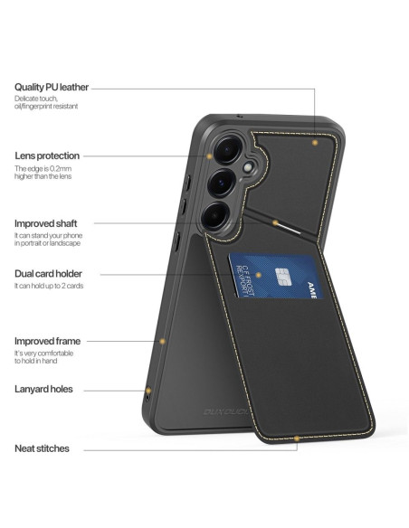 DUX DUCIS RAFI II Coque MAG avec support compatible avec MagSafe pour SAMSUNG A55 noir