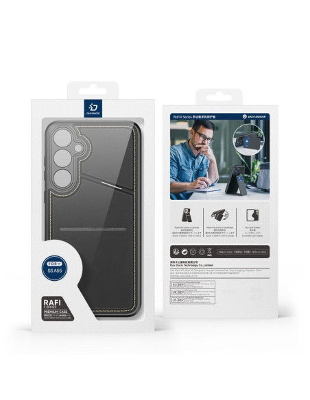 DUX DUCIS RAFI II Coque MAG avec support compatible avec MagSafe pour SAMSUNG A55 noir