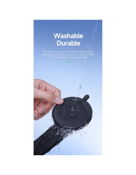 DUZZONA V4 - Support voiture à induction pour carte compatible avec la recharge MagSafe 15W et Qi2 noir