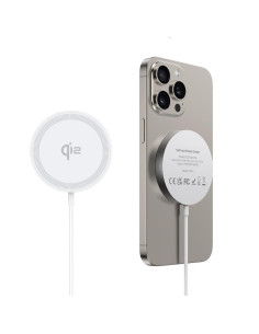 DUZZONA W18 - Chargement sans fil rapide 15W (compatible avec le chargement MagSafe et Qi2)