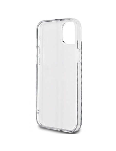 Véritable GUESS Case GUHCP15SH4PSEGK pour iPhone 15 (4G Gold Stripe / Black)