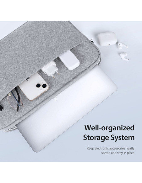 DUX DUCIS LBDB - 14-15.4" Horizontal Sleeve Laptop Coque - Light Grey