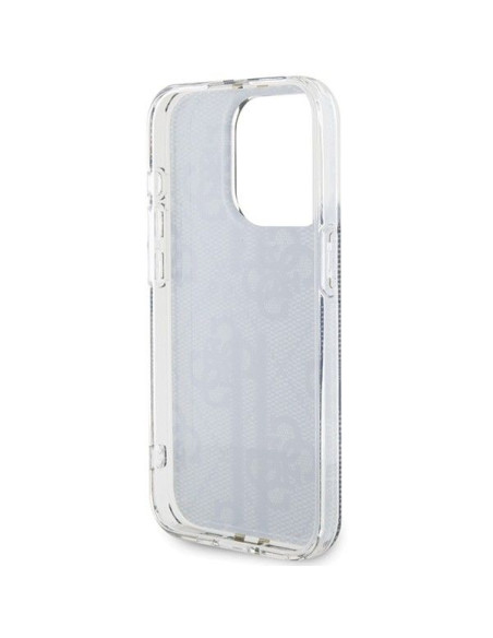 Véritable GUESS Case GUHCP15LH4PSEGK pour iPhone 15 Pro (4G Gold Stripe / Black)