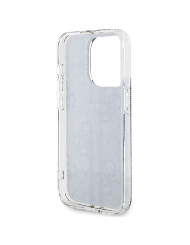 Véritable GUESS Case GUHCP15XH4PSEGK pour iPhone 15 Pro Max (4G Gold Stripe / Black)