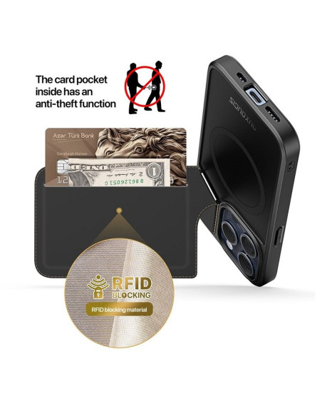 DUX DUCIS Clin - Coque arrière convertible compatible MagSafe pour iPhone 14 Pro Max