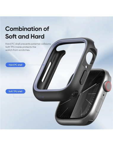 DUX DUCIS BAMO Coque pour Apple Watch 7 / 8 / 9 41 mm noir gris