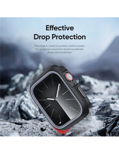 DUX DUCIS BAMO Coque pour Apple Watch 7 / 8 / 9 41 mm noir gris