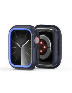 DUX DUCIS Bamo - Coque de protection en PC dur pour Apple Watch Series 7/8/9 41mm noir et bleu. 2