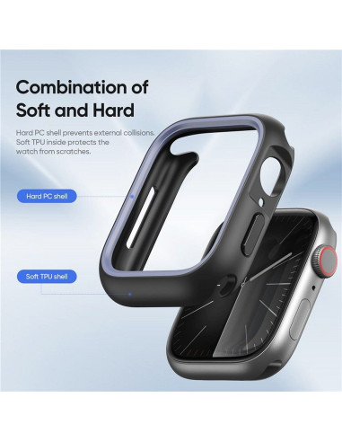 DUX DUCIS BAMO Coque pour Apple Watch 7 / 8 / 9 45 mm noir gris