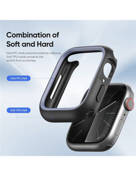 DUX DUCIS BAMO Coque pour Apple Watch 7 / 8 / 9 45 mm noir gris