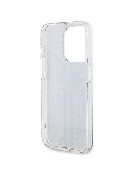 Véritable GUESS Case GUHCP15MH4PSEGW pour iPhone 15 Pro (4G Gold Stripe / Brown)