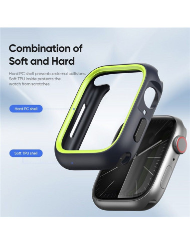 DUX DUCIS BAMO Coque pour Apple Watch 7 / 8 / 9 45 mm noir et vert