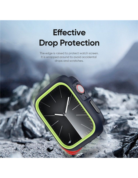 DUX DUCIS BAMO Coque pour Apple Watch 7 / 8 / 9 45 mm noir et vert
