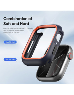 DUX DUCIS BAMO Coque pour Apple Watch 7 / 8 / 9 45 mm noir et orange 2