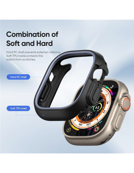 DUX DUCIS BAMO Coque pour Apple Watch Ultra / Ultra 2 49 mm noir gris