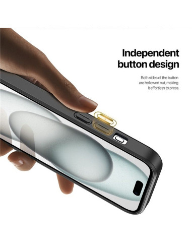 DUX DUCIS Clin - Coque arrière convertible compatible MagSafe pour iPhone 15 Plus