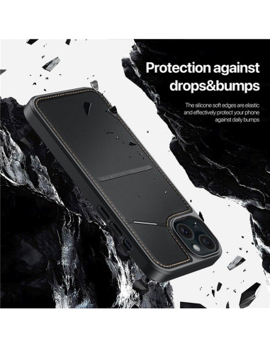 DUX DUCIS Clin - Coque arrière convertible compatible MagSafe pour iPhone 15 Plus