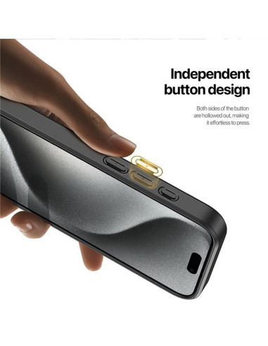 DUX DUCIS Clin - Coque arrière convertible compatible MagSafe pour iPhone 15 Pro