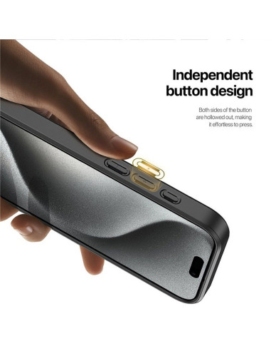 DUX DUCIS Clin - Coque arrière convertible compatible MagSafe pour iPhone 15 Pro Max